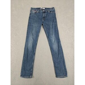 Tommy Jeans Jeans Mens 33x34 Blue Slim Fit Distressed Denim Casual Pants 78J8259